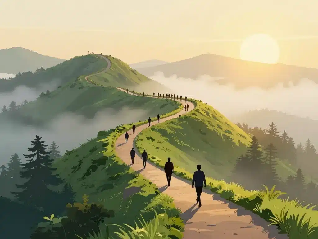 Marcheurs matin Campuhan Ridge Walk Ubud