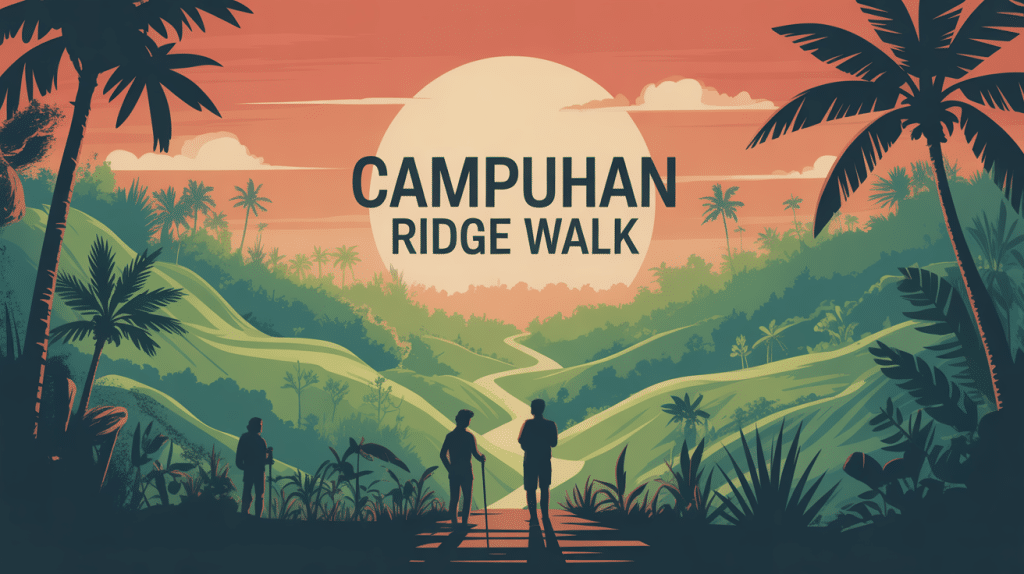 Vue lever du soleil sur Campuhan Ridge Walk Ubud