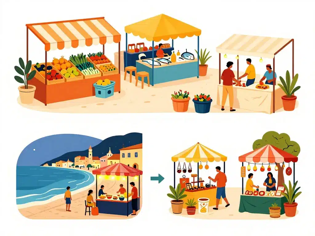 Diagramme zones marchés Saint Pierre la Mer