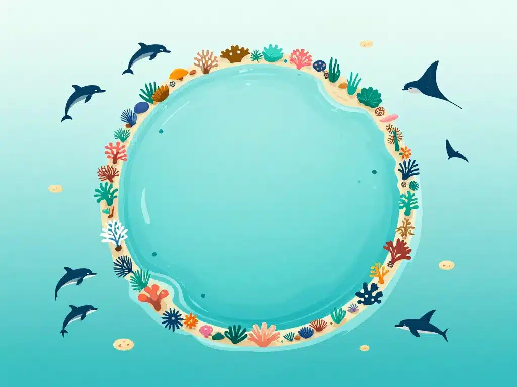 Schéma géographique Rangiroa Tuamotu lagon