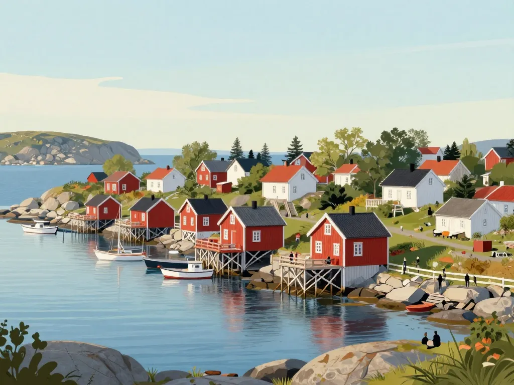 Village nature culture Bohuslän Suède