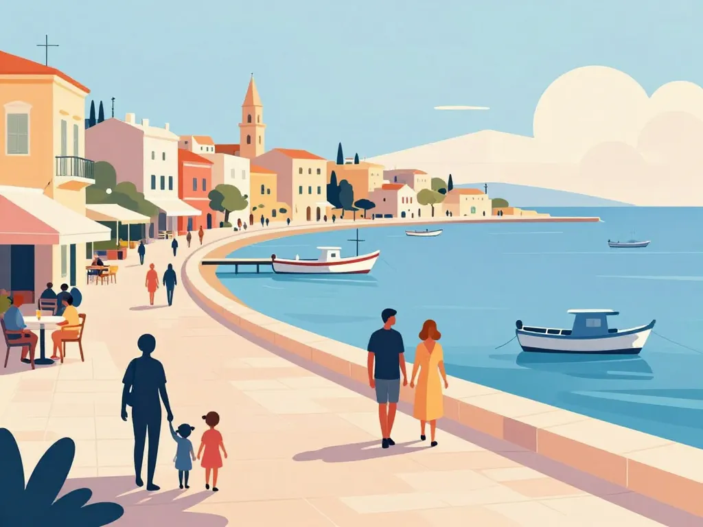 Promenade animée et familles à Marsaskala Malte