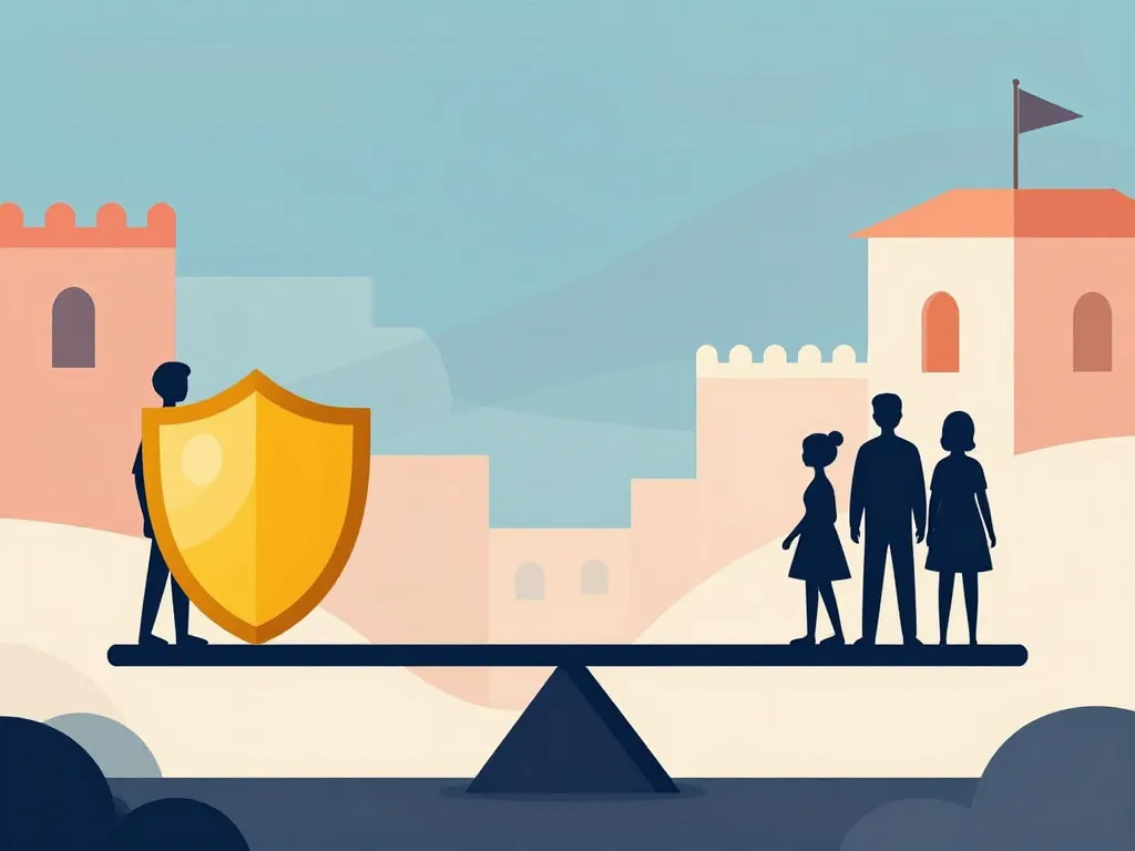 niveau de sécurité à Gênes ville dangereuse illustration métaphore