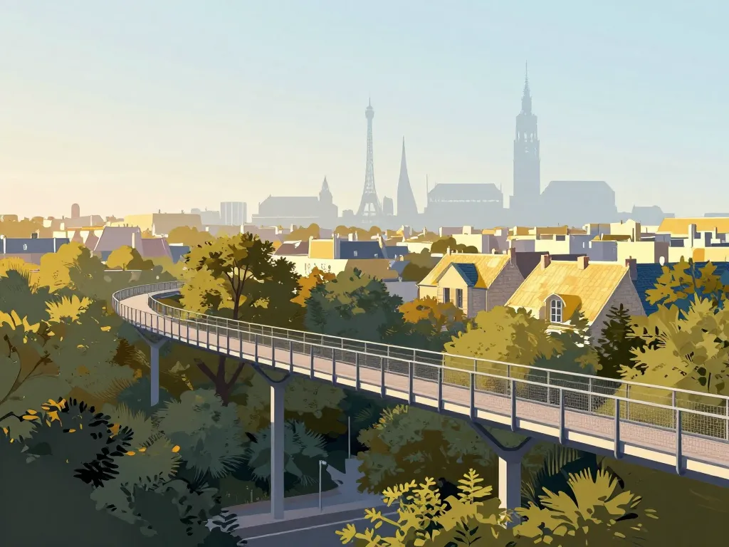 Illustration panorama et passerelle de l'observatoire Sainte Cécile Bordeaux