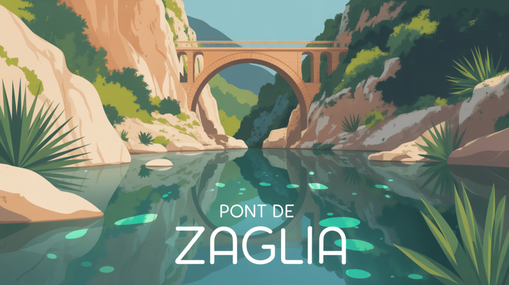Illustration pont de Zaglia dans gorges de la Spelunca