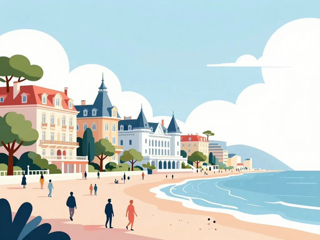 Panorama Pontaillac plage villas Belle Epoque casino