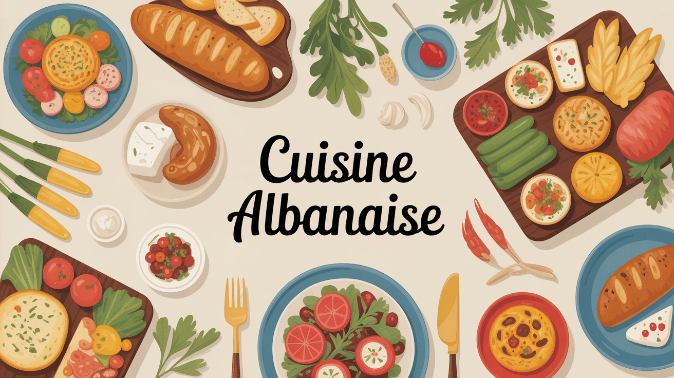 que mange t on en Albanie table de spécialités albanaises ambiance chaleureuse