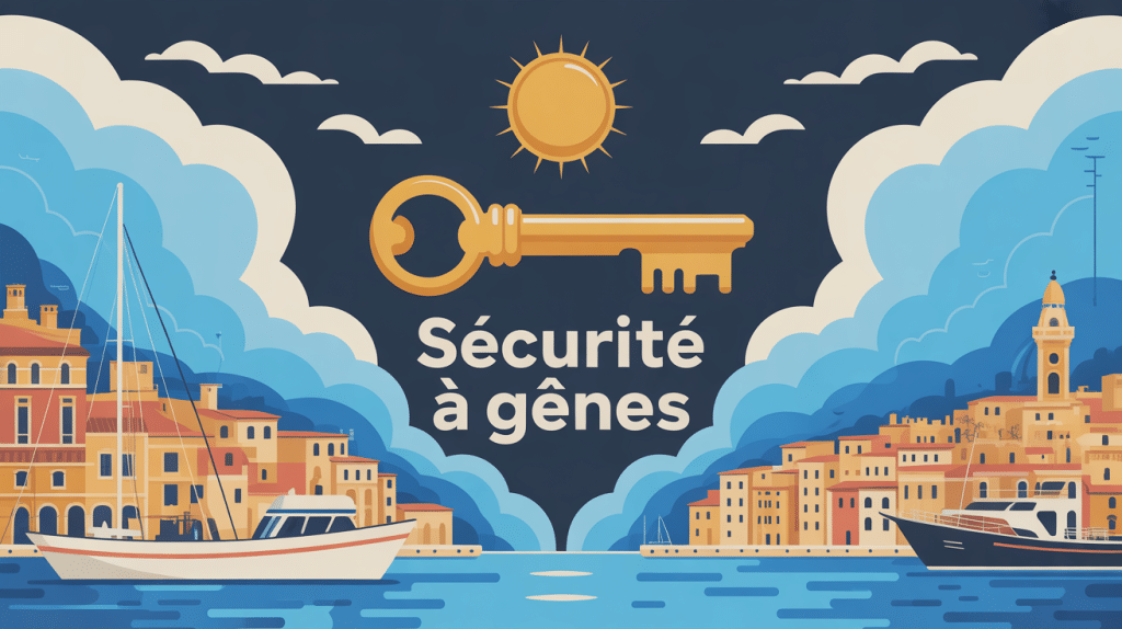 sécurité à Gênes ville dangereuse illustration protection