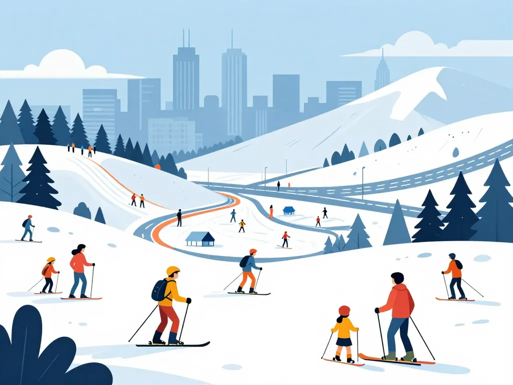 Station de ski proche de Lyon familiale, accès facile, pistes débutants