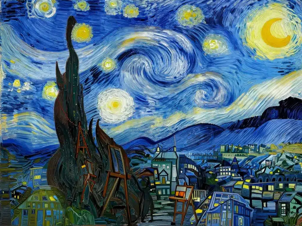 illustration van gogh lieux culturels arles centre historique