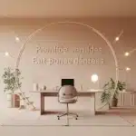 bureau zen minimaliste, concentration et sérénité