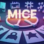 Illustration MICE : 4 piliers meetings incentives exhibitions networking