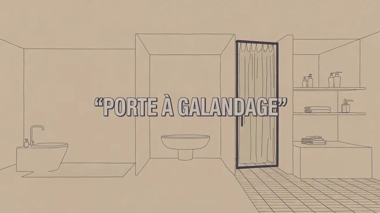 Porte à galandage pour salle de bain, gain d’espace