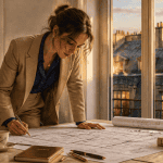 acheter studio paris femme examine plan architecte