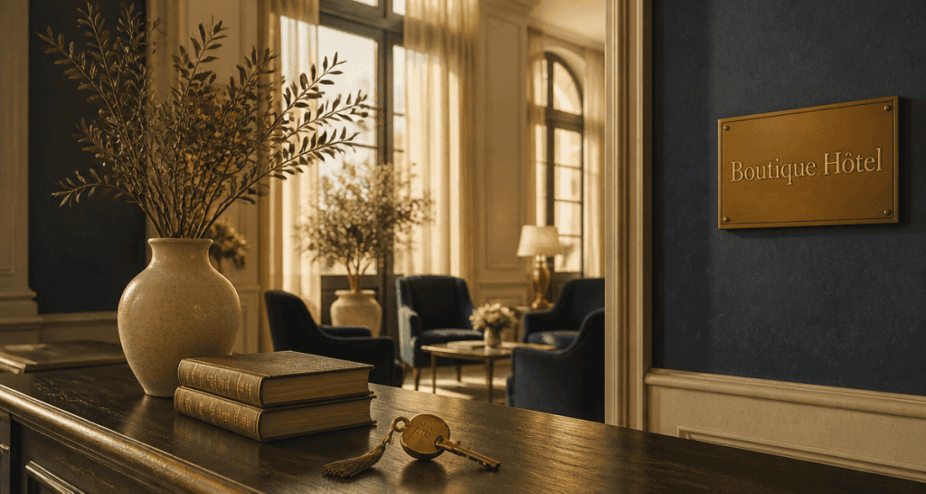 boutique hotel def lobby raffiné décor