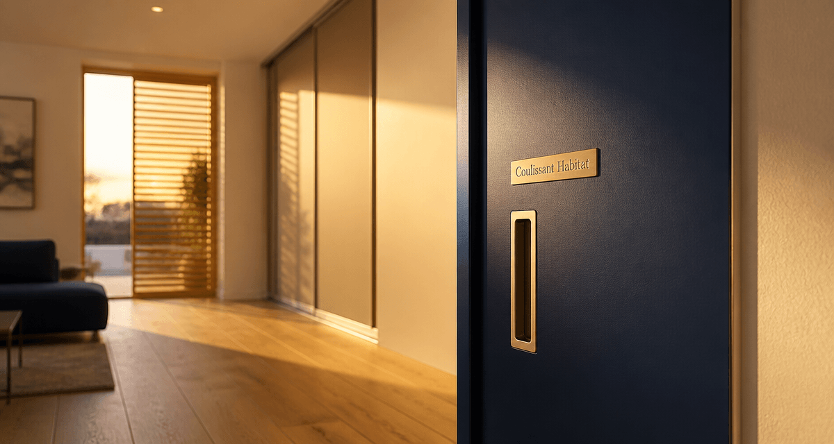 coulissant habitat porte aluminium salon moderne