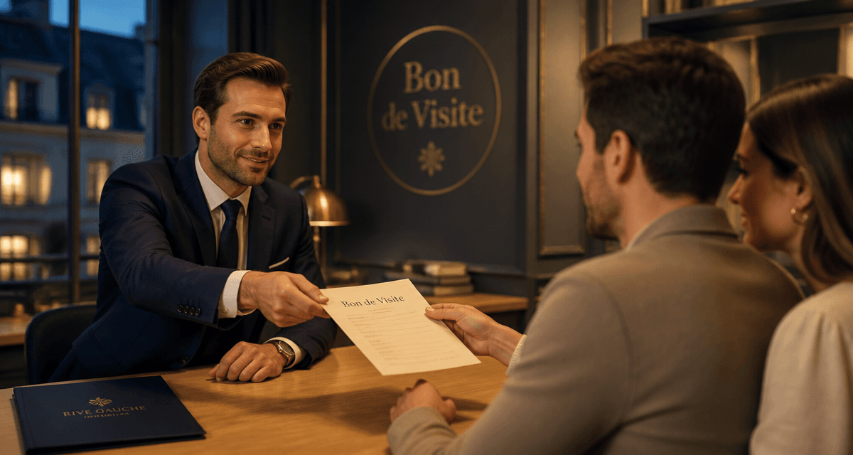 Durée de validité d'un bon de visite agence immobilière, agent remet document