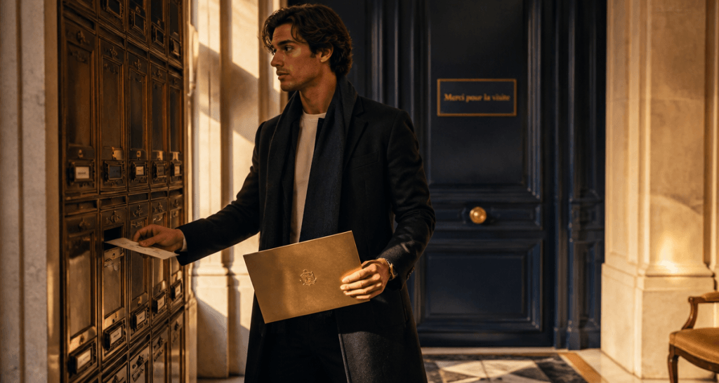 exemple mail après visite appartement dans entrée immeuble parisien