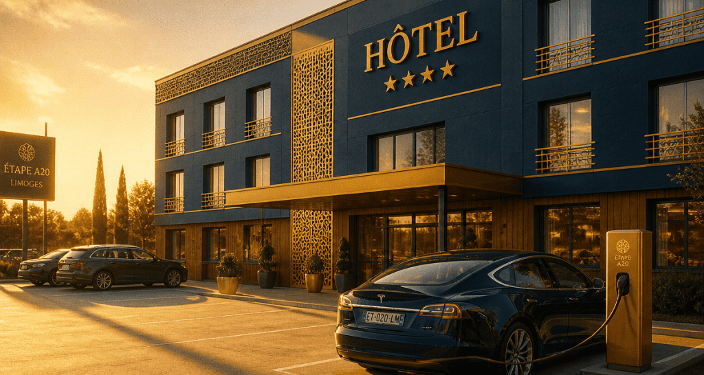hotel limoges proche autoroute facade moderne parking