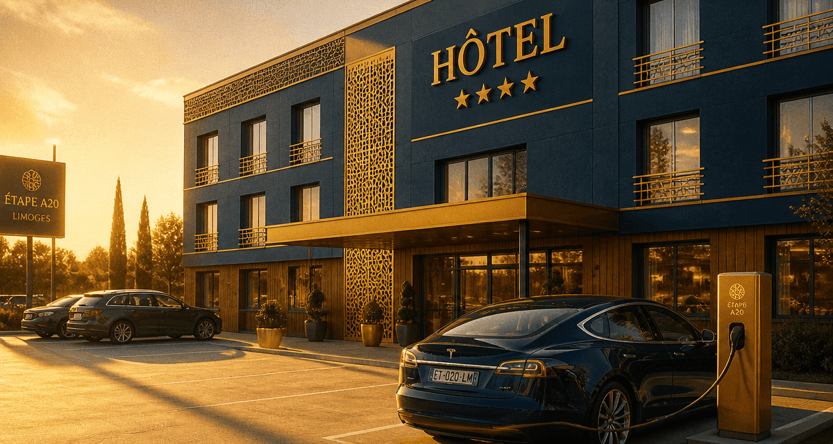 hotel limoges proche autoroute facade moderne parking