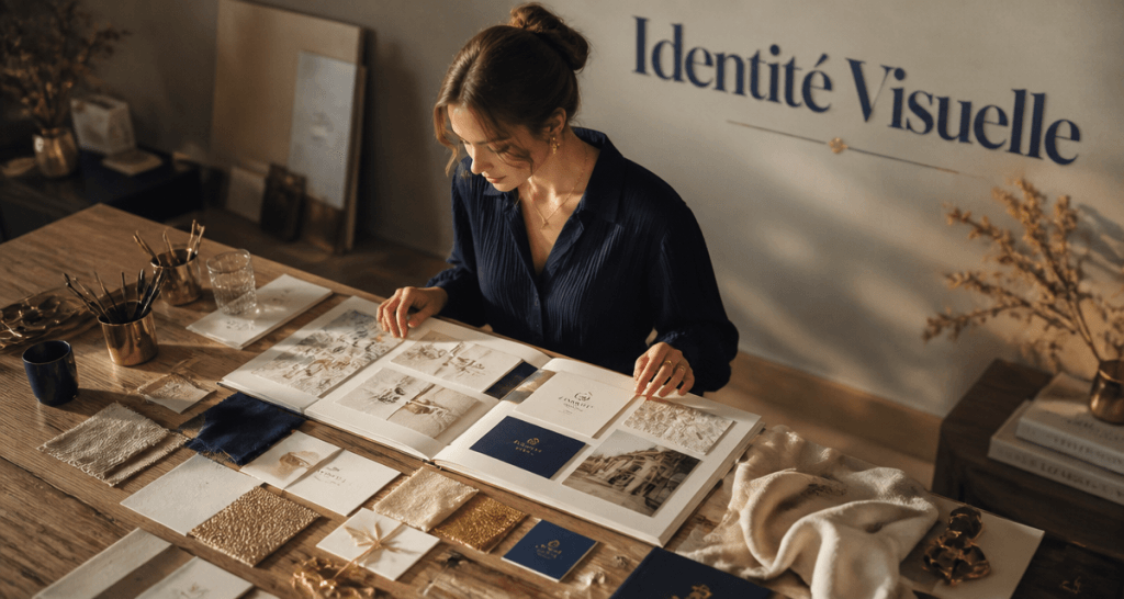 identité visuelle exemple moodboard premium