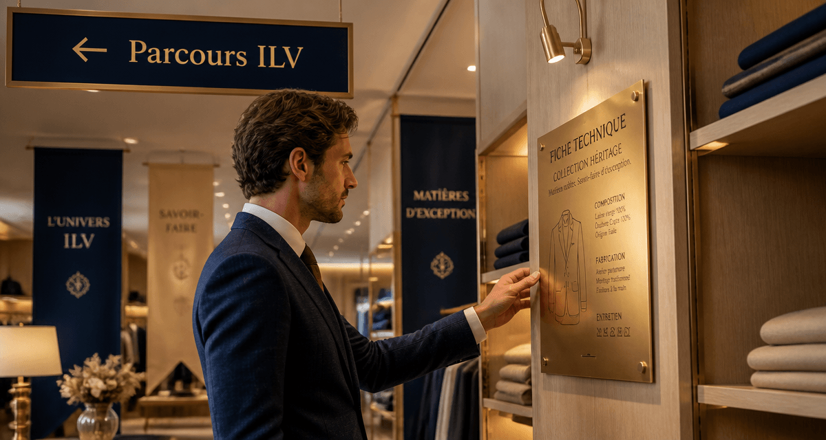ilv magasin fiche technique dorée sur linéaire