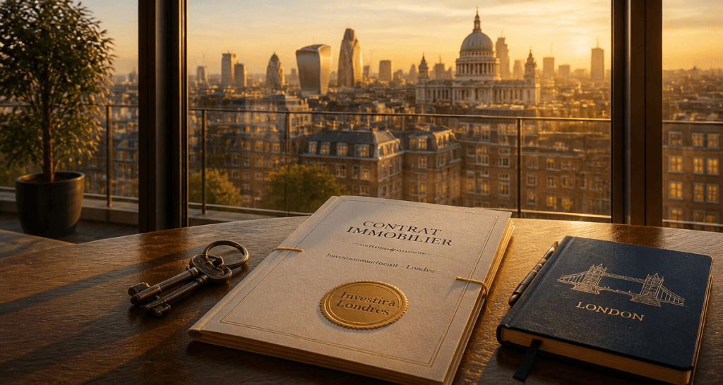 immobilier londre table contrat skyline