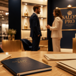 participation salon professionnel table carnet discussion