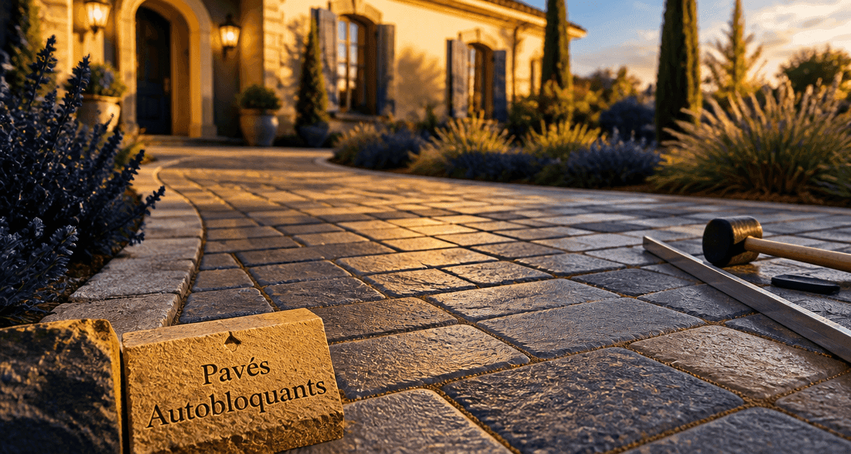 pavé autobloquant pose allée jardin