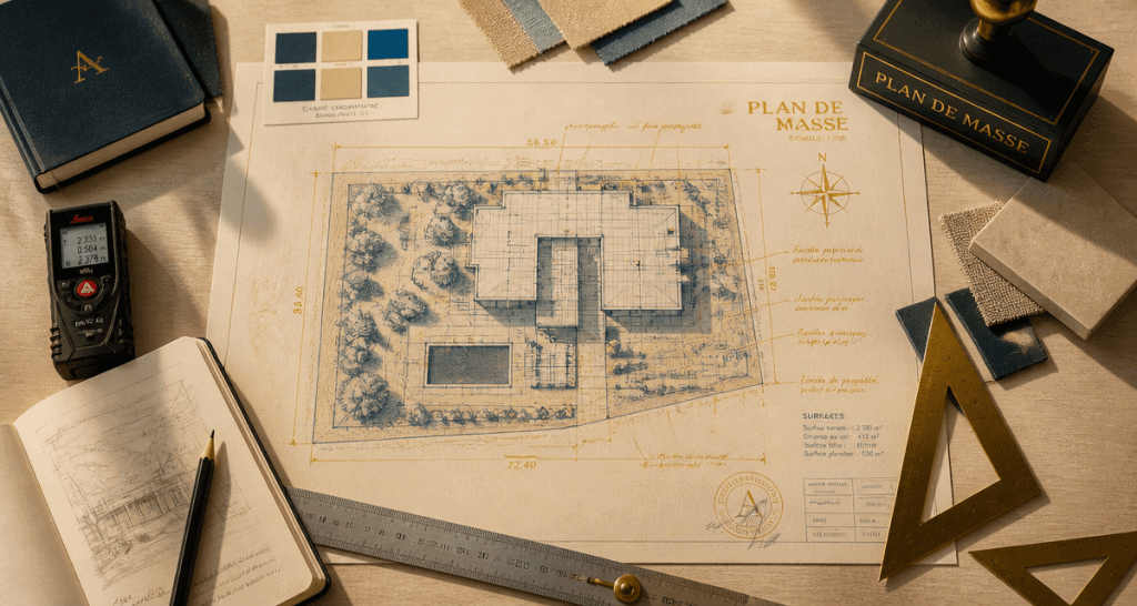 plan masse bureau architecte