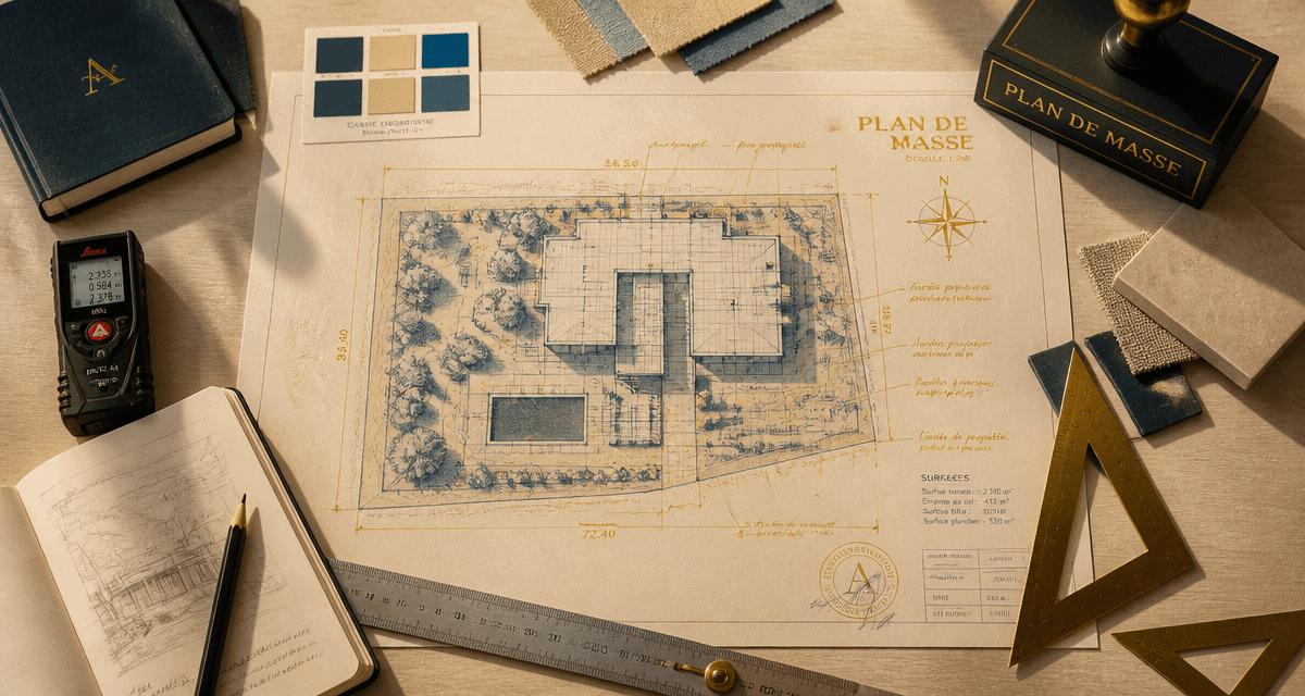 plan masse bureau architecte