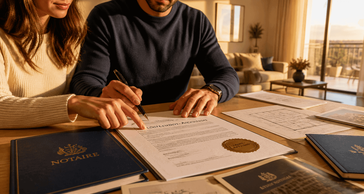 Vente locative signature contrat jeune couple