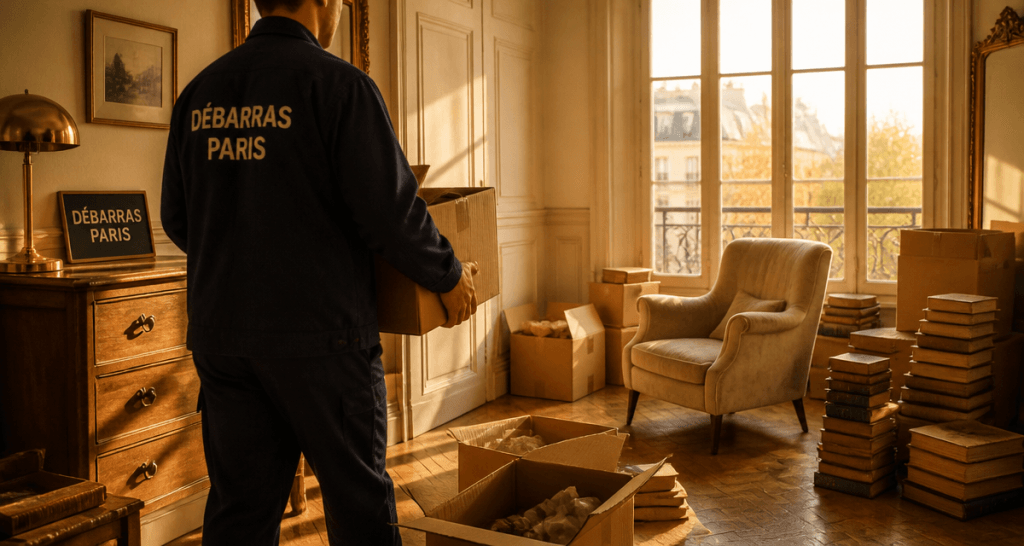Vide maison Paris appartement cartons meubles