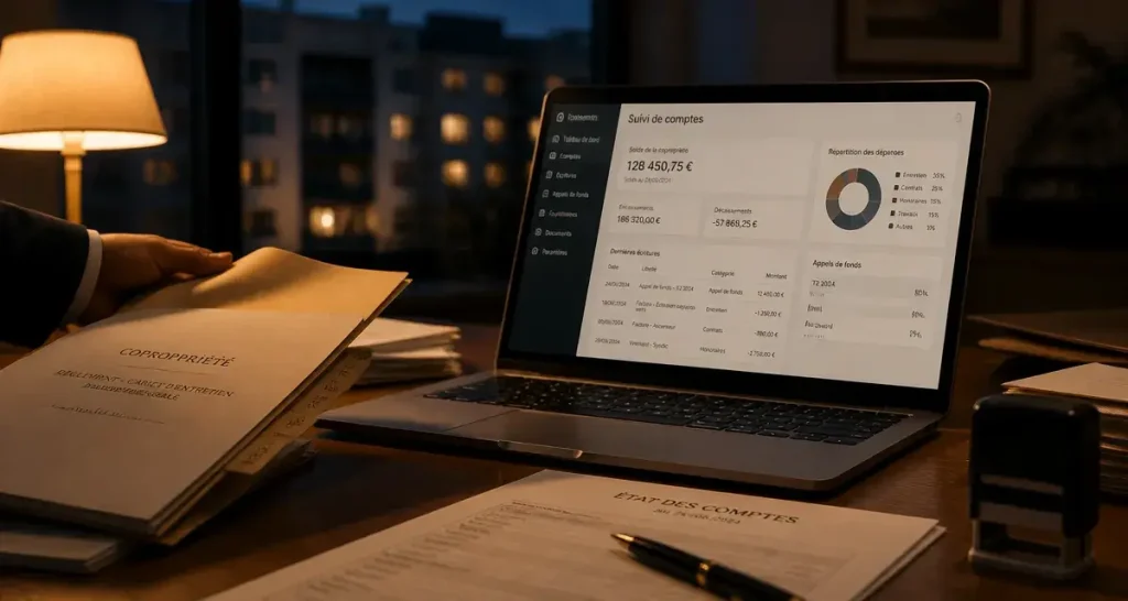 Avis syndic one : documents de copropriété et suivi des comptes