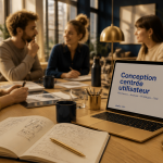 Équipe en coworking conception centrée utilisateur