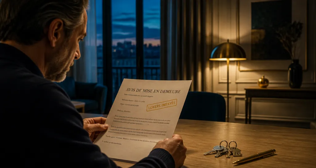 Non paiement des loyers, avis sur table