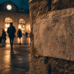 Arrondissement marseille a eviter : affiche et plan de quartier devant une gare, fin de soirée