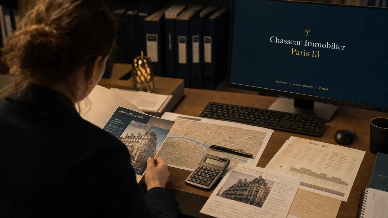 Chasseur immobilier Paris 13 : bureau, micro-quartiers et prix au m²