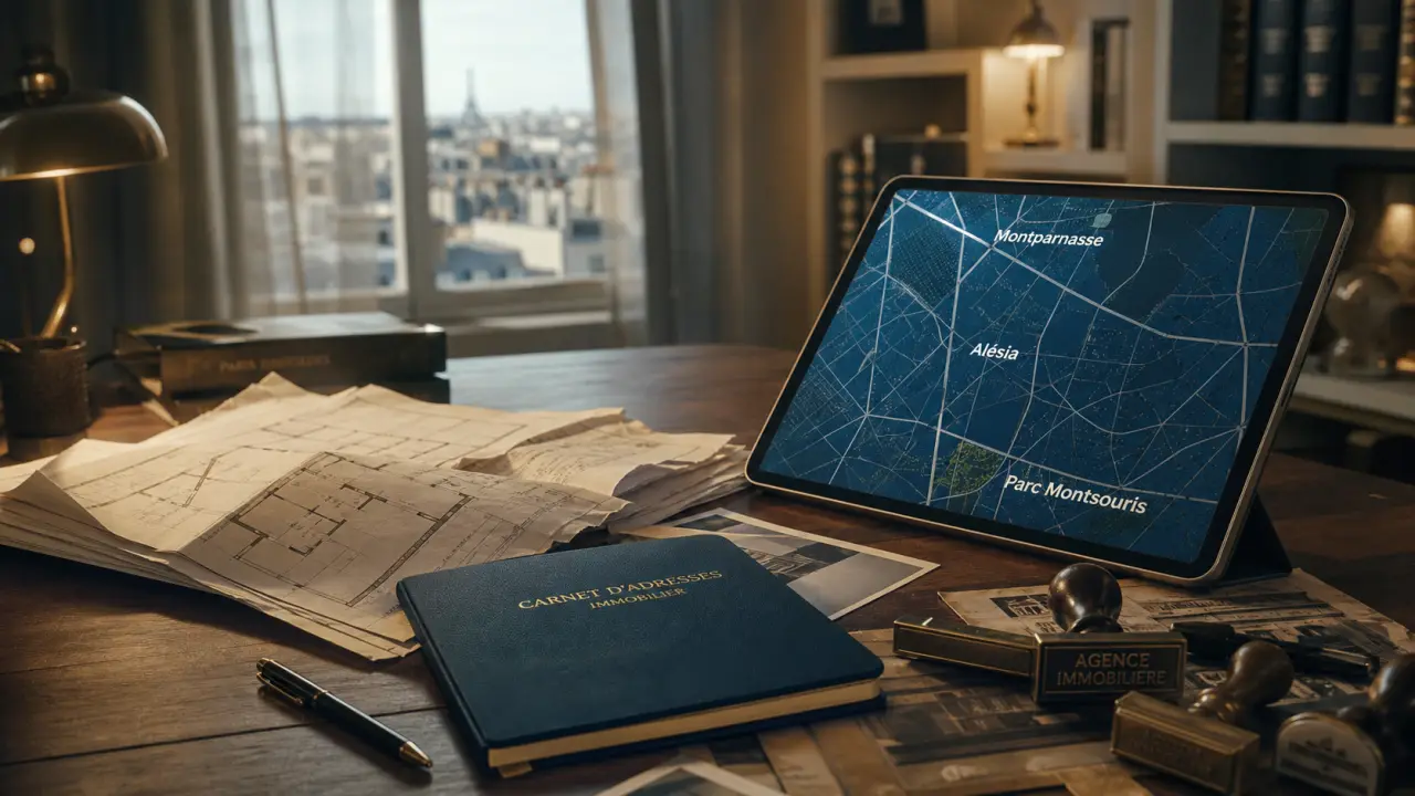 Chasseur immobilier Paris 14 : bureau et plans d’off-market sur carte quartiers