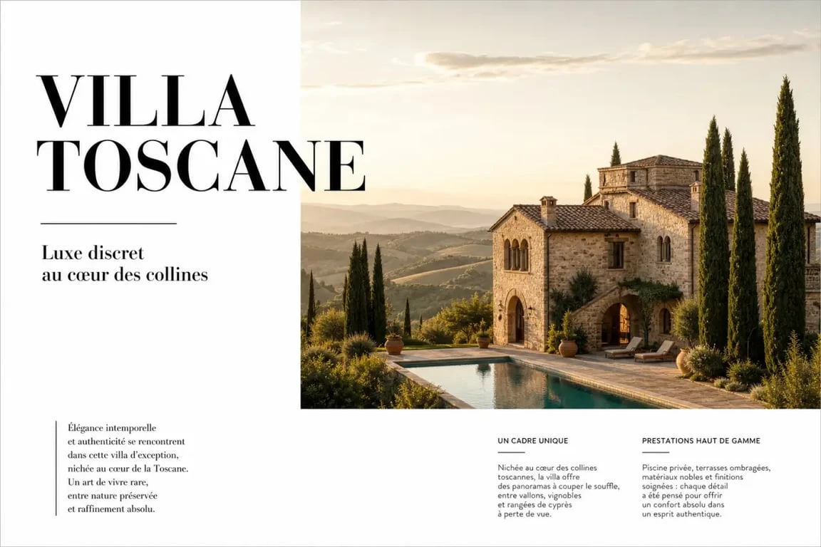 Location de maison en Toscane : villa avec piscine privée dans les collines