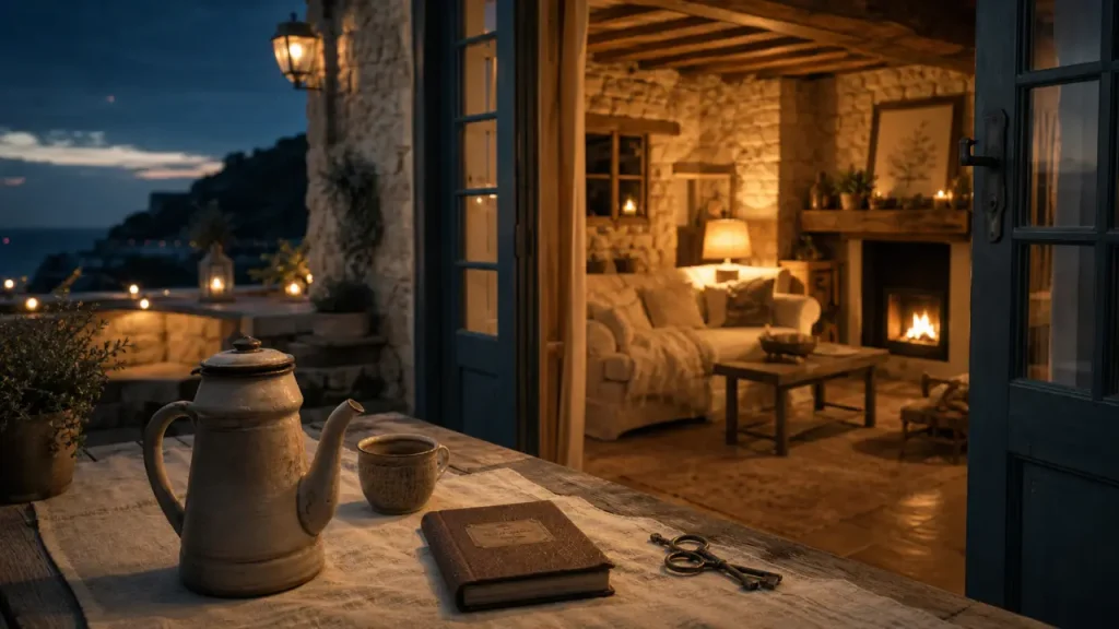 Gite de charme : bâtisse de caractère, terrasse et salon