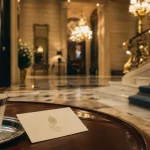 Hotel le plus cher de france : entrée du Ritz Paris, marbre et dorures