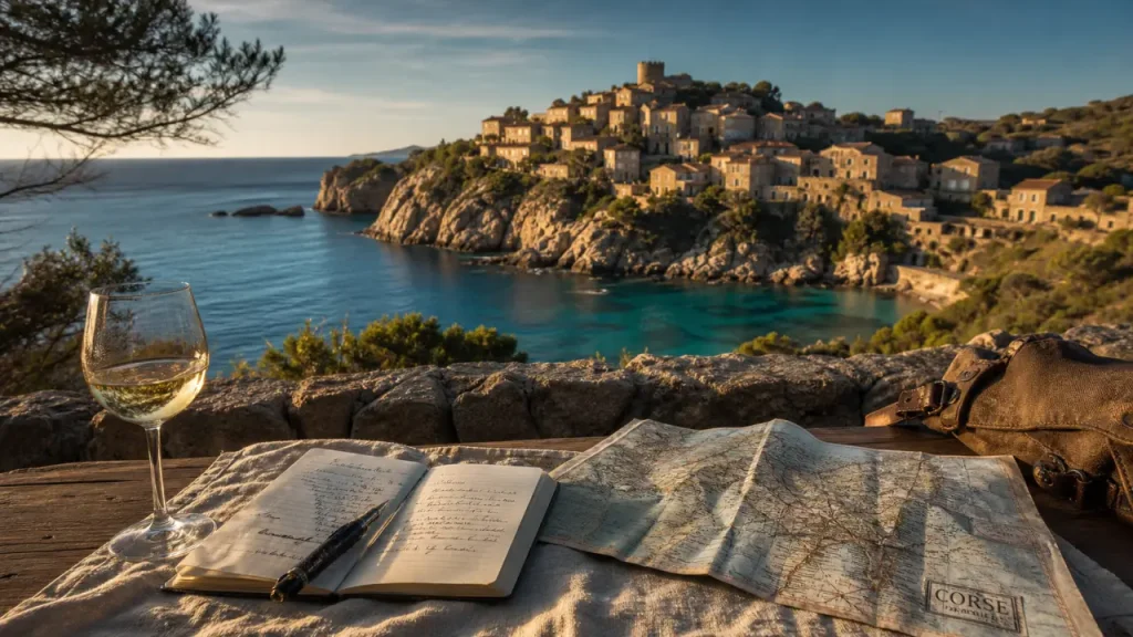 Plus belle region de france : carte et vue mer de Corse