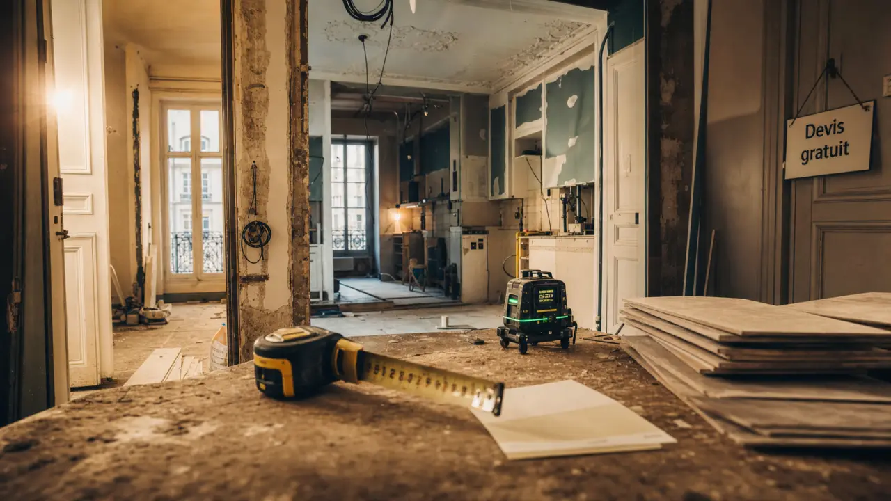 Rénovation d appartement Lyon, chantier intérieur en rénovation