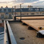 Terrasse sur toiture inclinée, vérification pente, structure et étanchéité