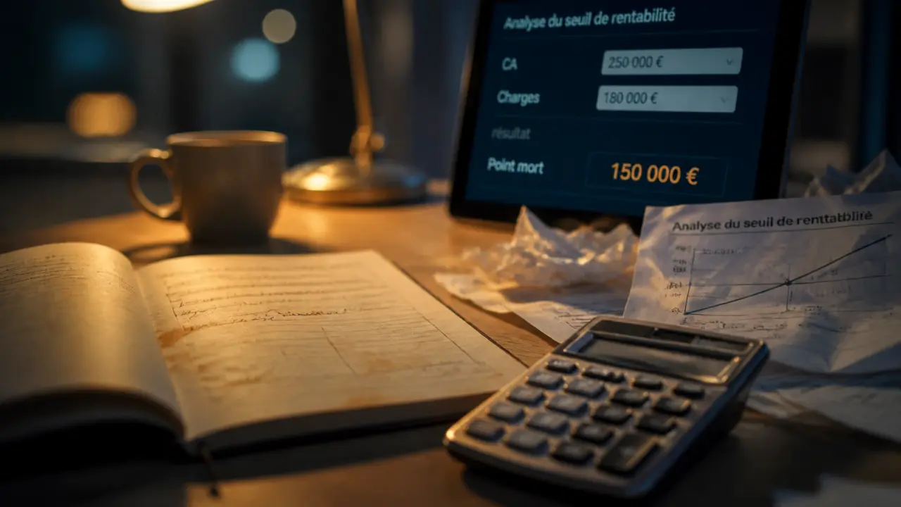 Calcul de la rentabilité : seuil de rentabilité et point mort sur un bureau