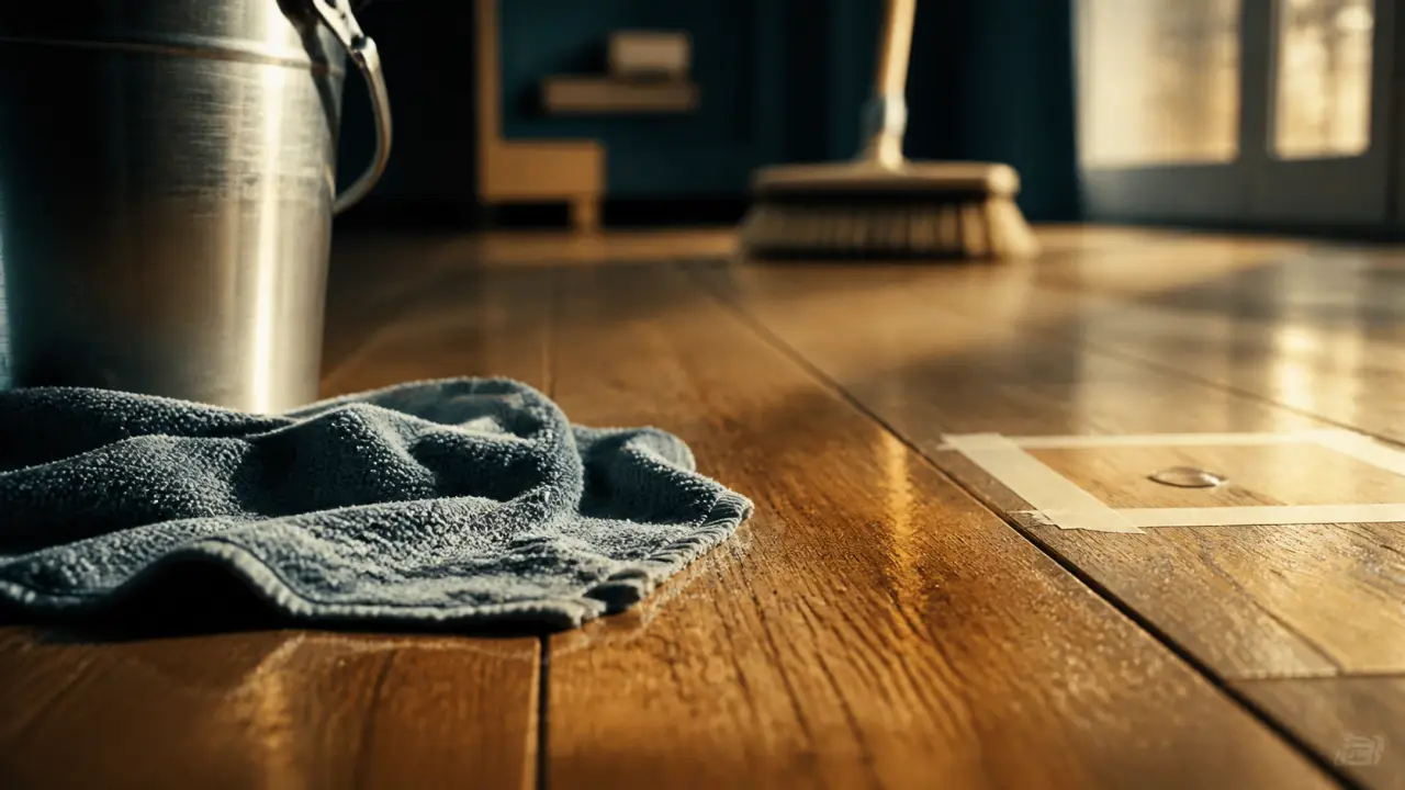 Comment nettoyer parquet en bois : microfibre essorée et traces d’eau minimales sur parquet