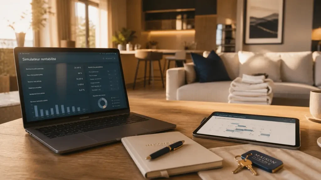 Investir dans le locatif saisonnier : simulation LMNP, calendrier de réservations 90 jours