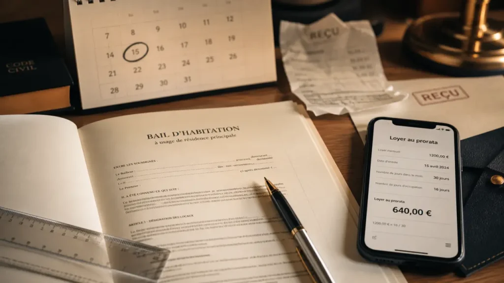 Loyer au prorata obligatoire : calcul jours réels sur bail