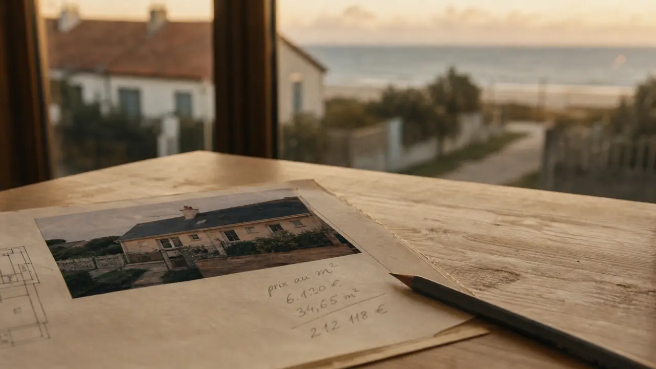 Maison pas cher au bord de la mer, fiche prix au m², plage proche
